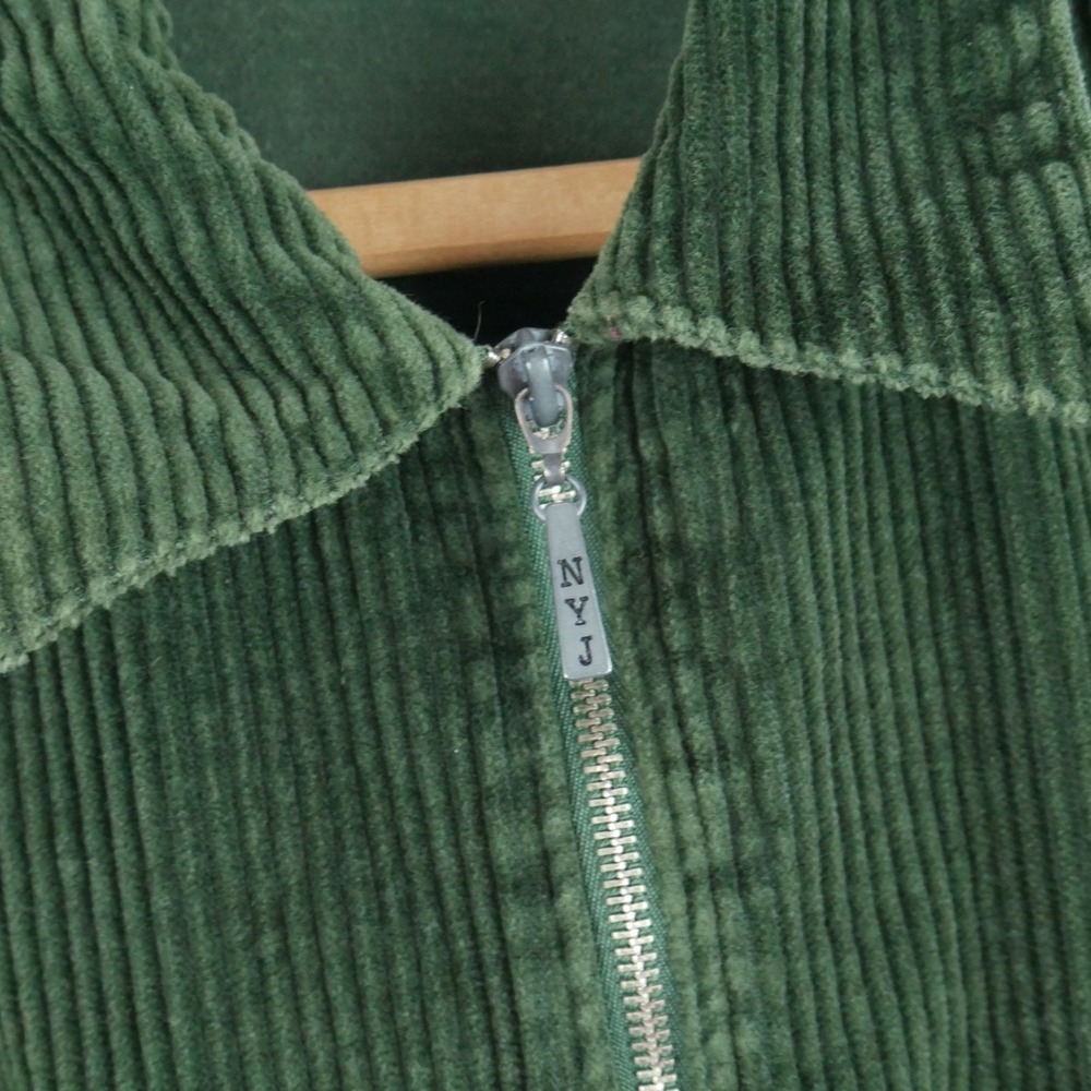 Vintage Medium Shacket Wide Wale Corduroy Olive Green 90s Y2K Grunge Utility - Picture 4 of 7
